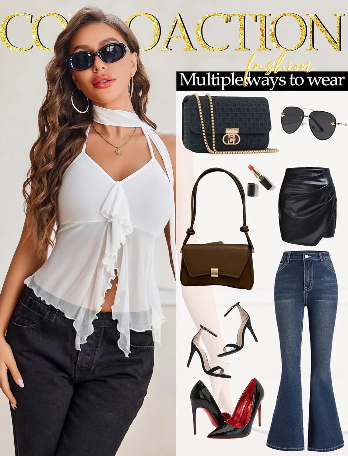 Avidlove Halter Tops for Women Mesh Tank Top Sexy Camisoles Y2K Crop Top Going Out Tops Trendy Summer Tops Outfits