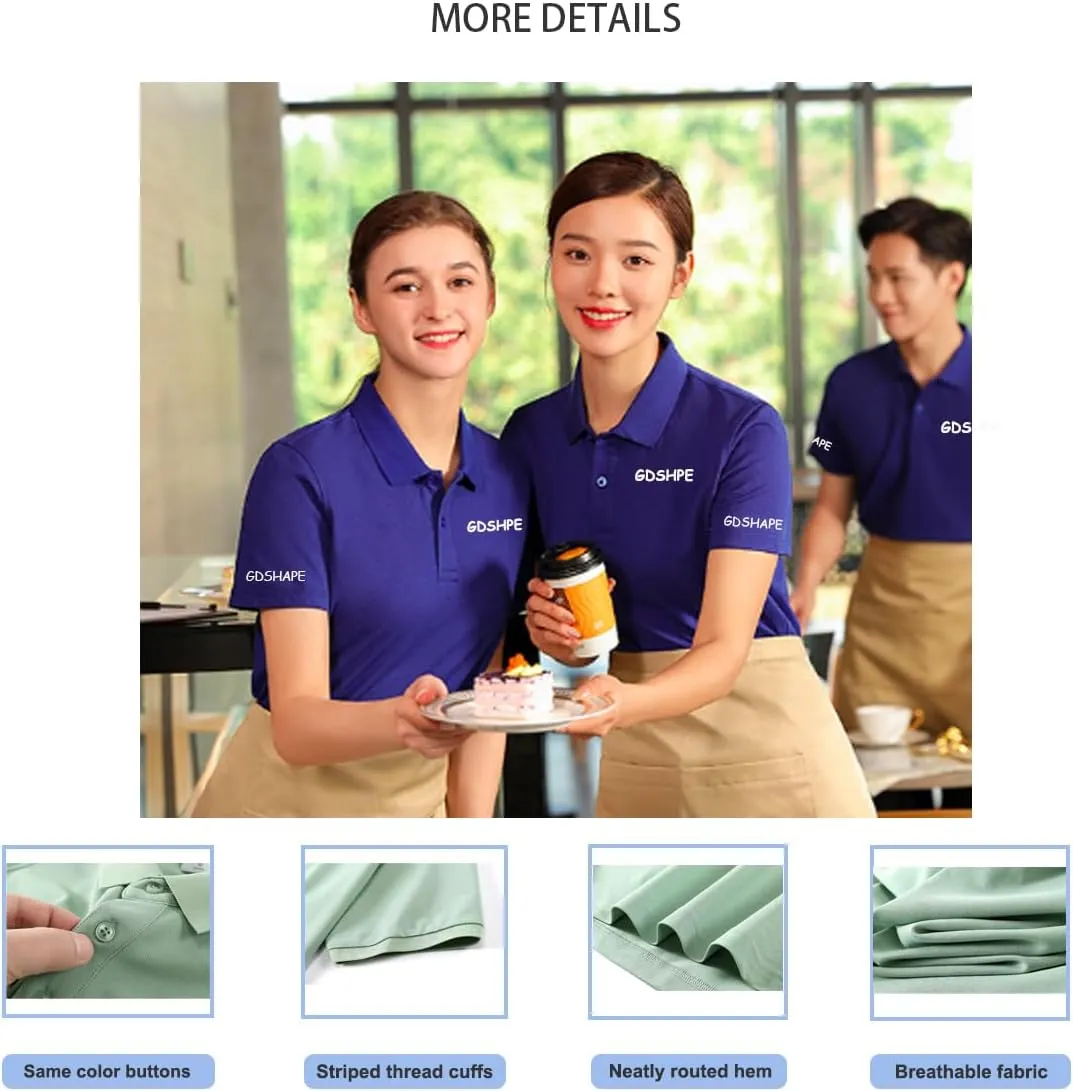Custom Polo Shirts Design Your Own Personalized Golf Shirt with Logo/Text/Image for Men/Women
