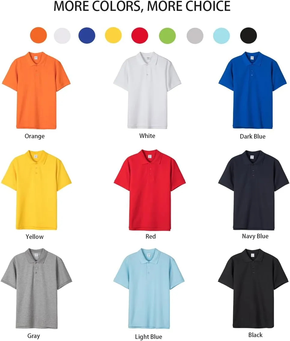 Custom Polo Shirts Design Your Own Personalized Golf Shirt with Logo/Text/Image for Men/Women