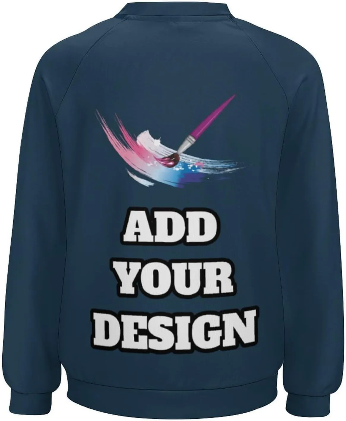 Custom Women's Long Sleeve Sweatshirt Design Your Own T Shirt Personalized Crewneck Sweatshirts With Text Photo Logo