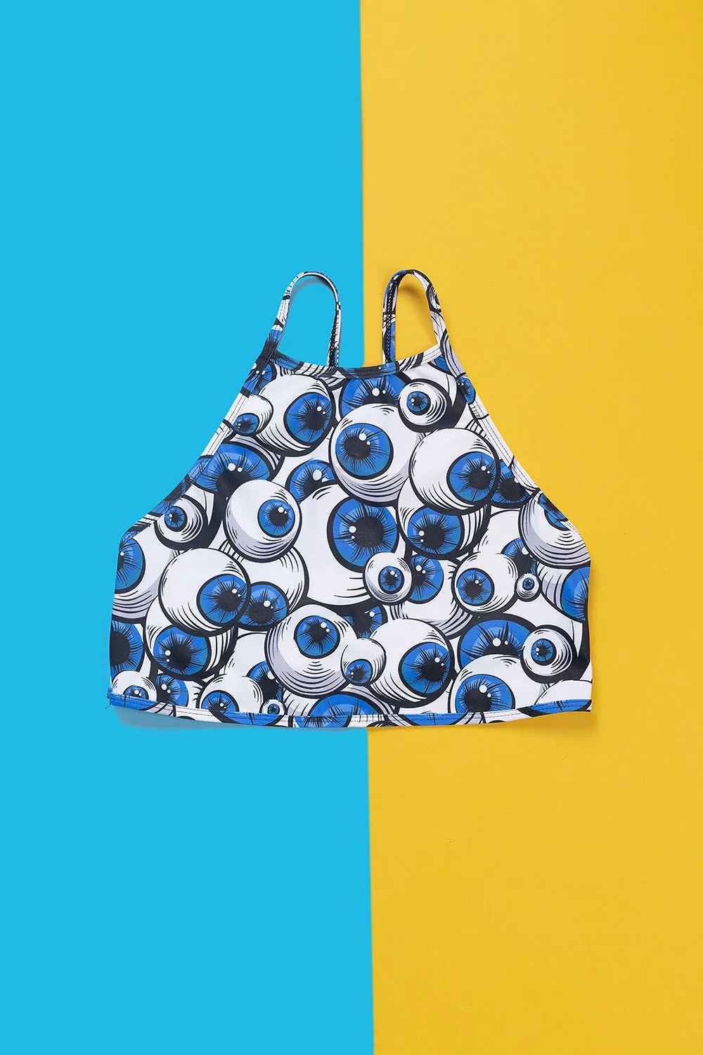 Eyeballz Blue Crop Top
