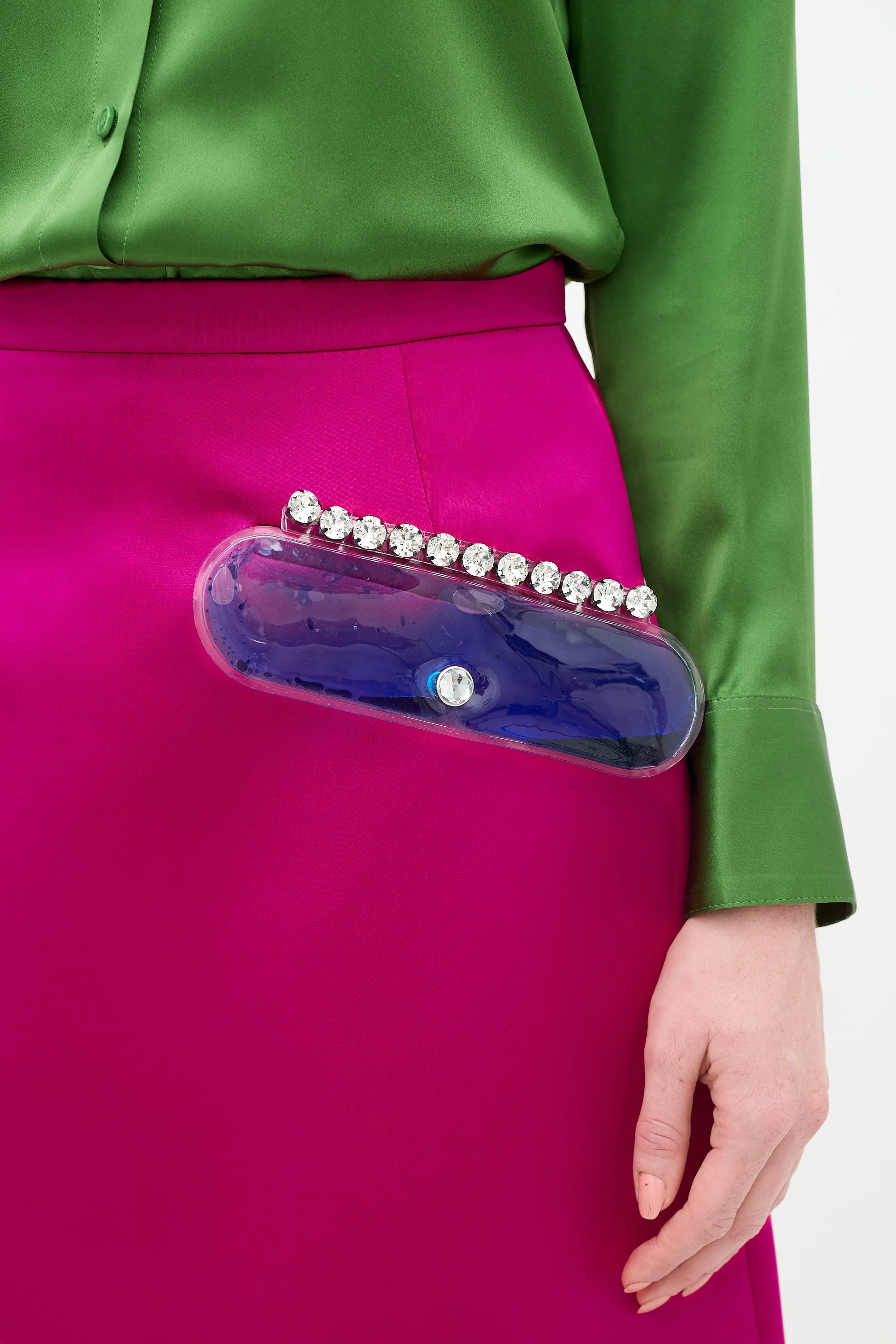 Fuchsia Crystal Gel A-Line Skirt