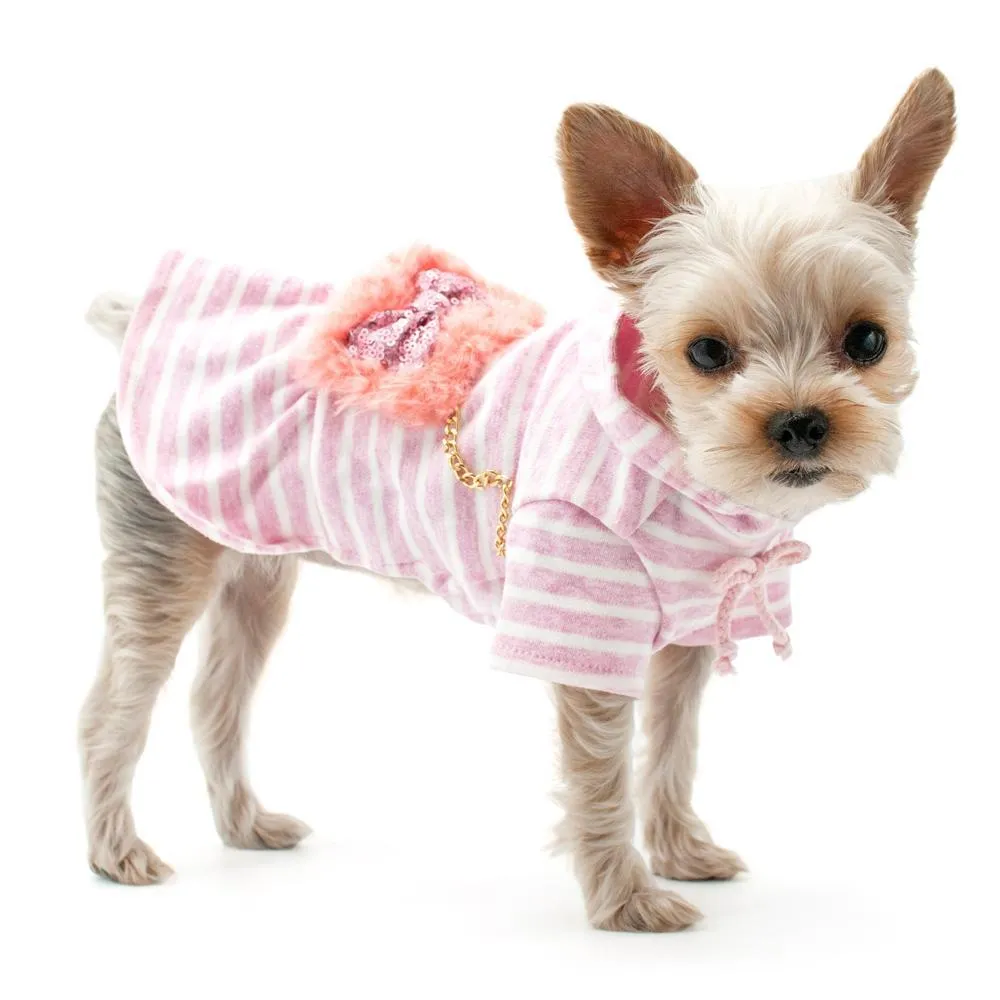 Fuzzy Purse Hooded Dog Dress