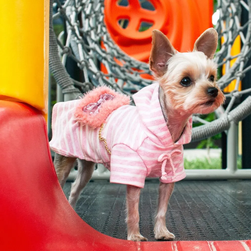 Fuzzy Purse Hooded Dog Dress