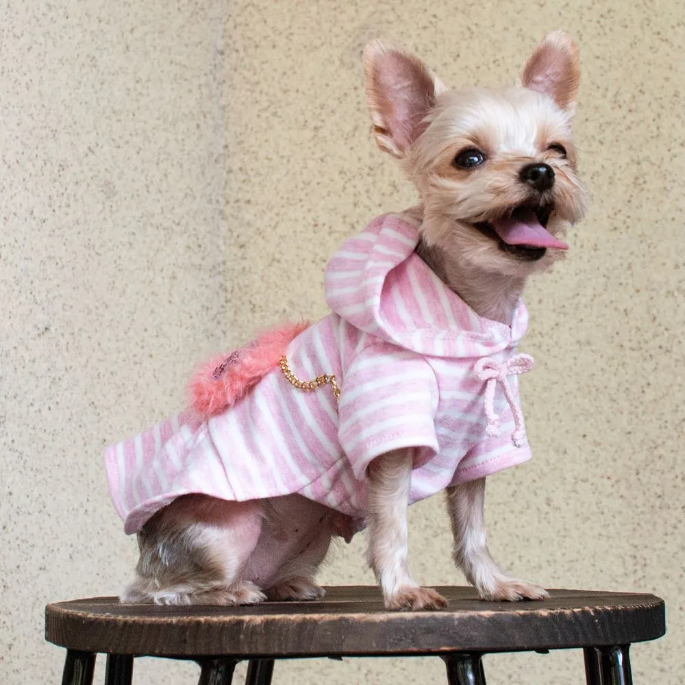 Fuzzy Purse Hooded Dog Dress