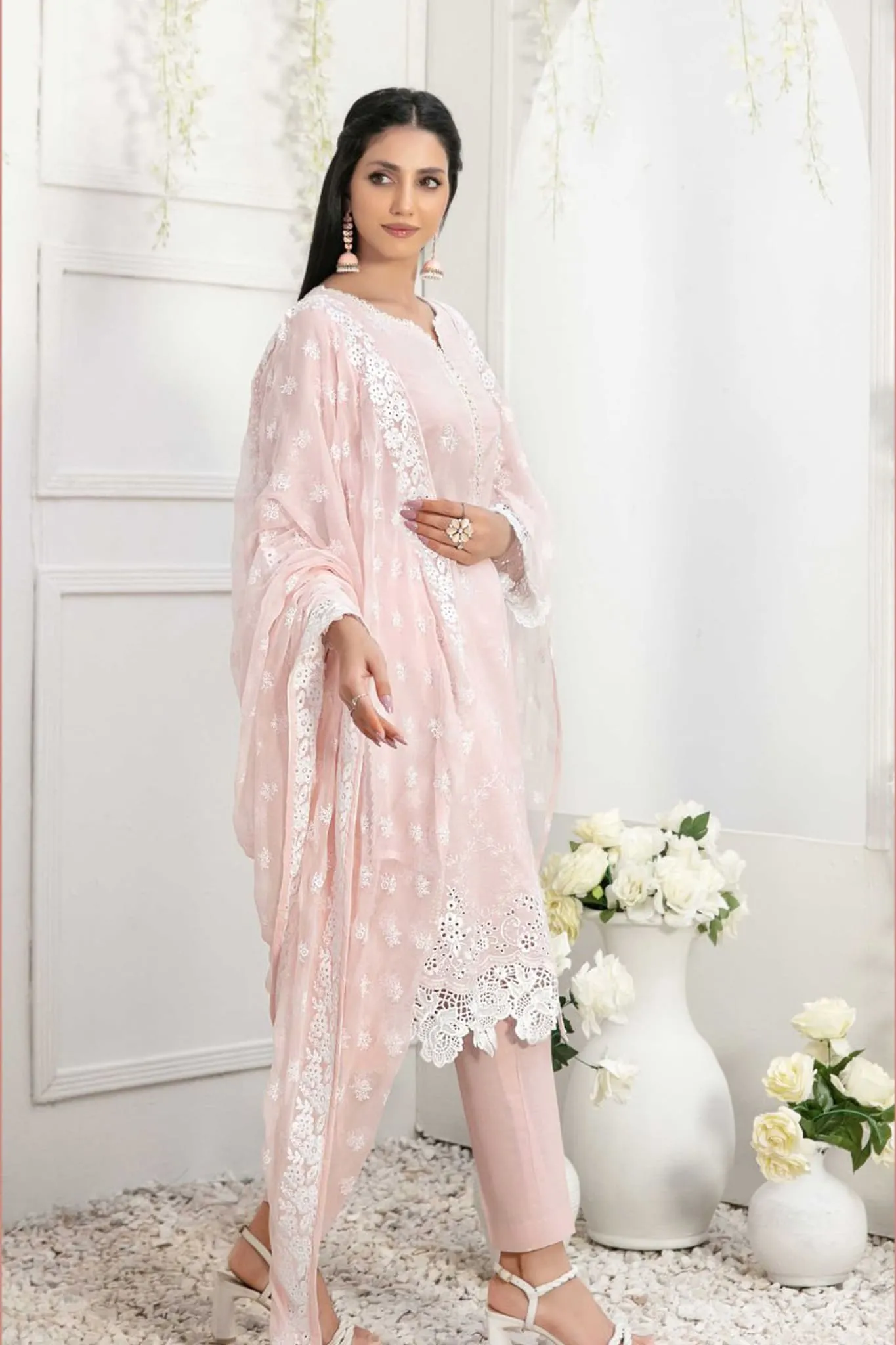 Gardenia by Tawakkal Semi Stitched 3 Piece Fancy Emb Lawn Collection'2023-G-8970