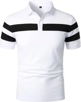 HOOD CREW Mens Short Sleeve Polo Shirts Stylish Design Summer T Shirt