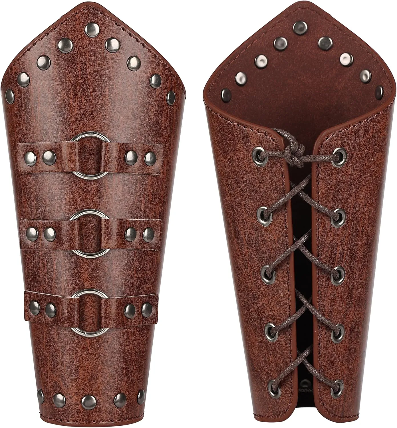 Invincible Cosplay Medieval Viking Leather arm Protector with Belt Buckle - Perfect Gloves for Archery arm Guard, arm Cuff