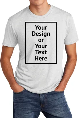 Personalized Men's Triblend T-Shirt 6010 Add Your Design Photo Text Custom Outfit for Men Front/Back Print