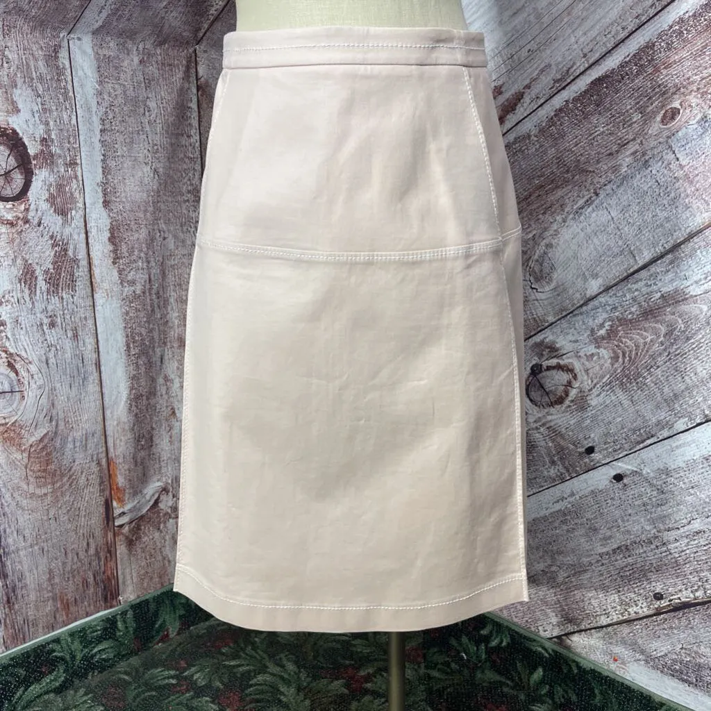 PIAZZA SEMPIONE PINK WHITE SEAM SKIRT SIZE 42/MEDIUM NWT D2C