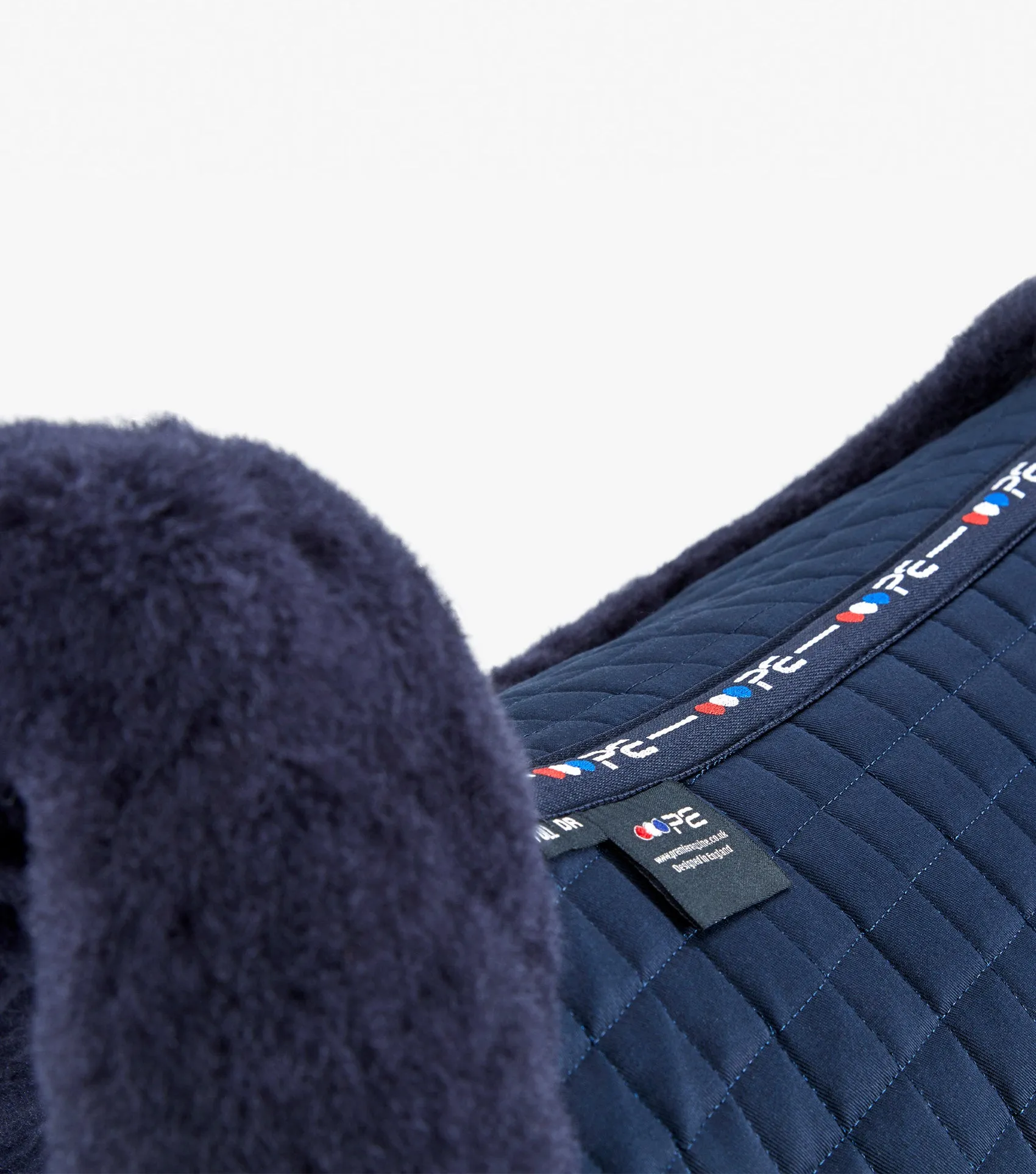 Premier Equine Merino Wool Half Lined European Dressage Pad Navy/Navy