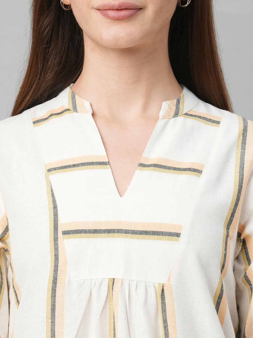 Women's Natural Cotton Linen Regular Fit Dress