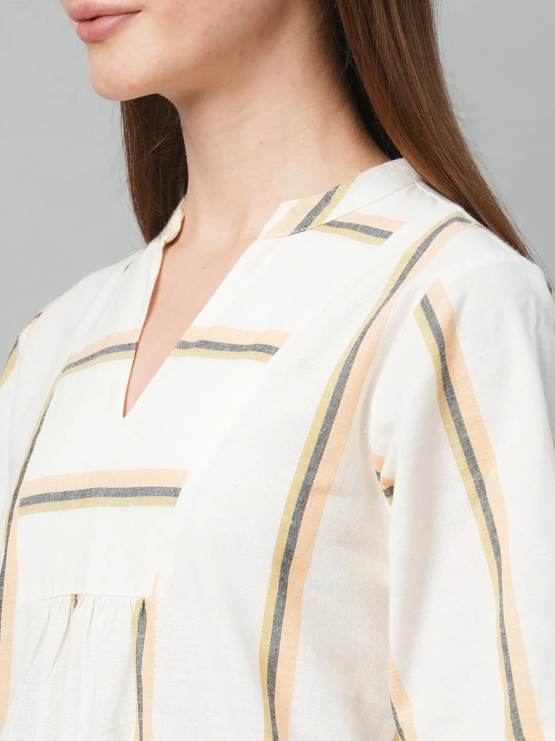 Women's Natural Cotton Linen Regular Fit Dress