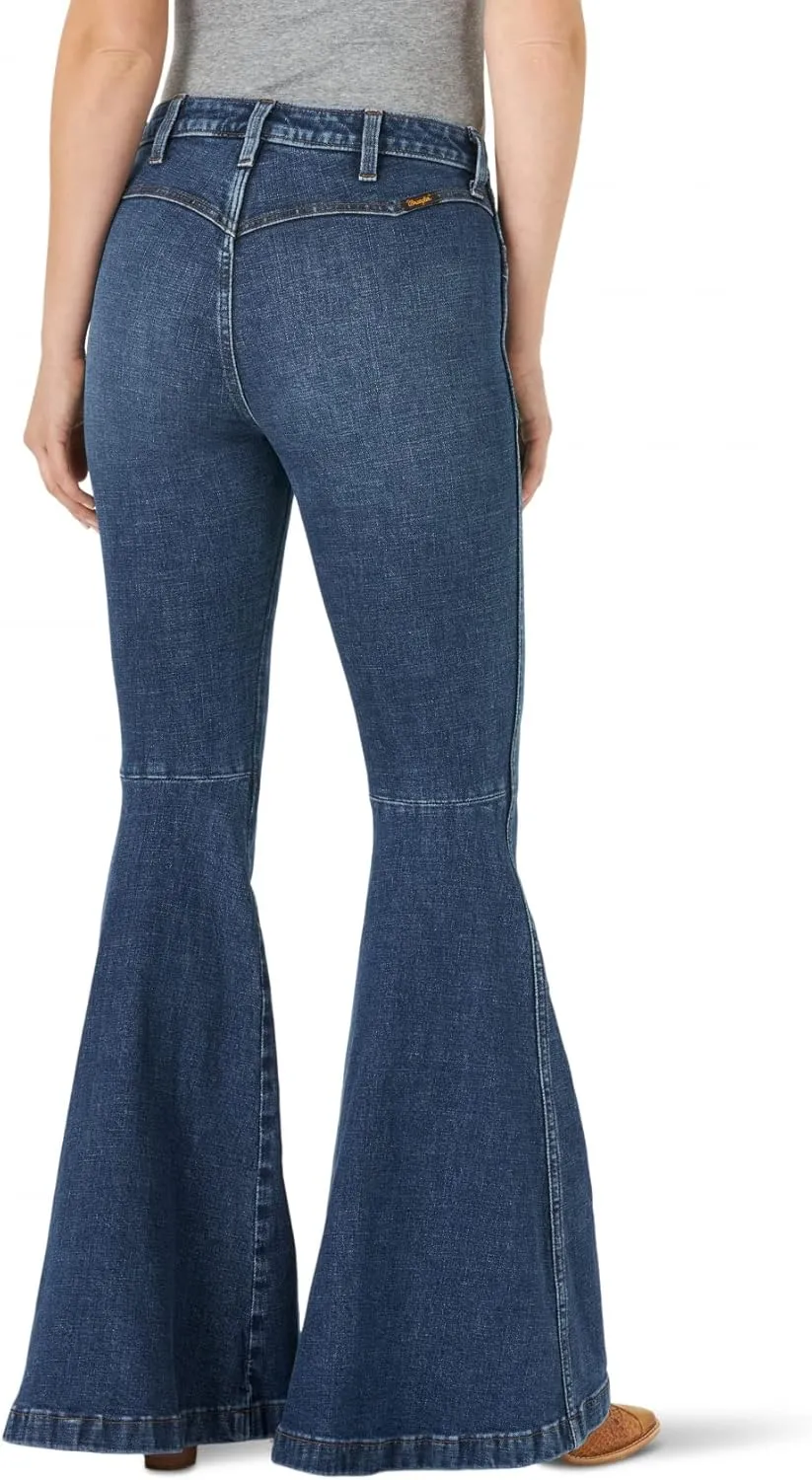 Wrangler Women's Retro High Rise Trumpet Flare Jeans