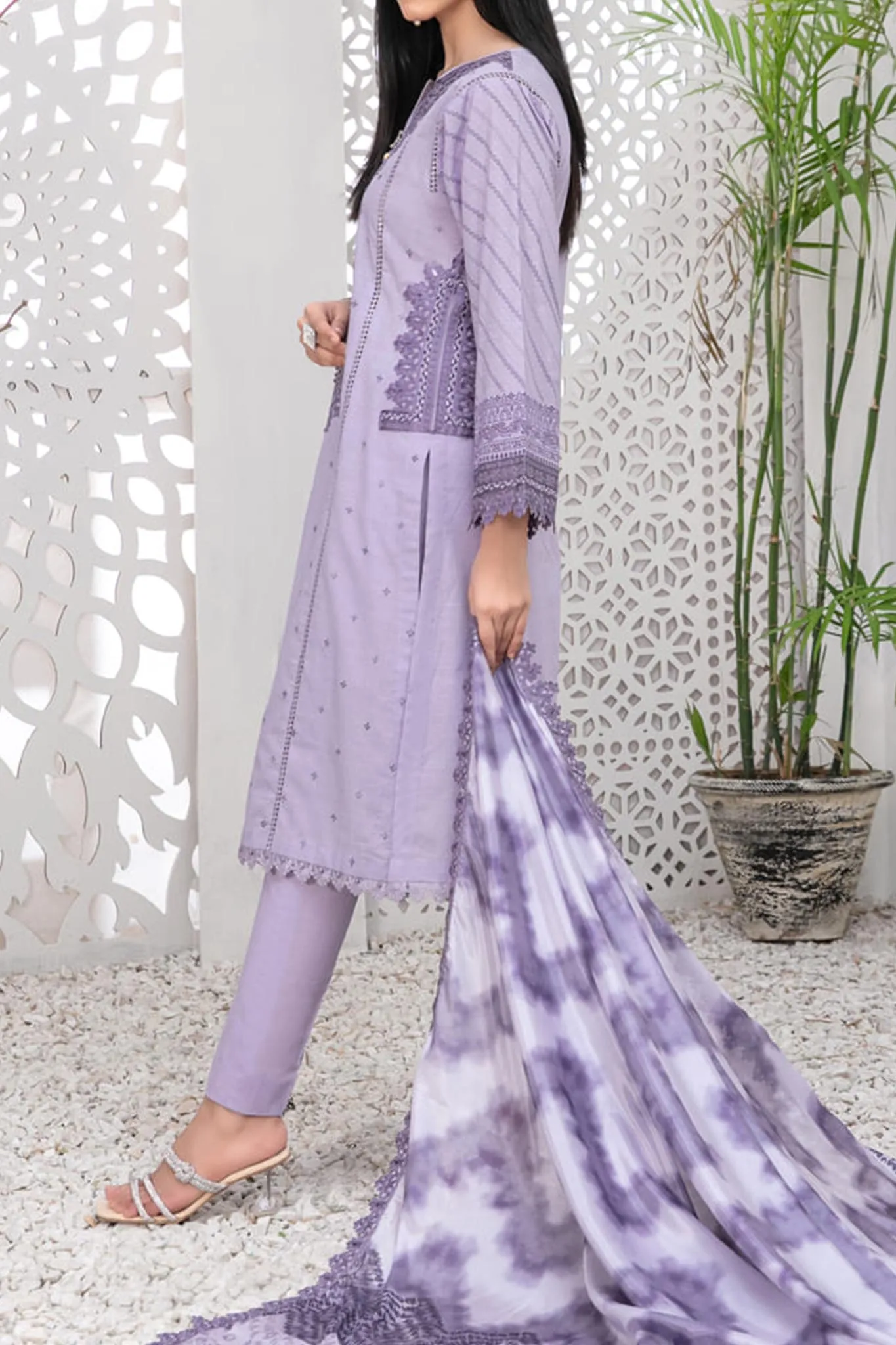 Zarka by Tawakkal Semi Stitched 3 Piece Emb Lawn Collection'2023-ZT-9130